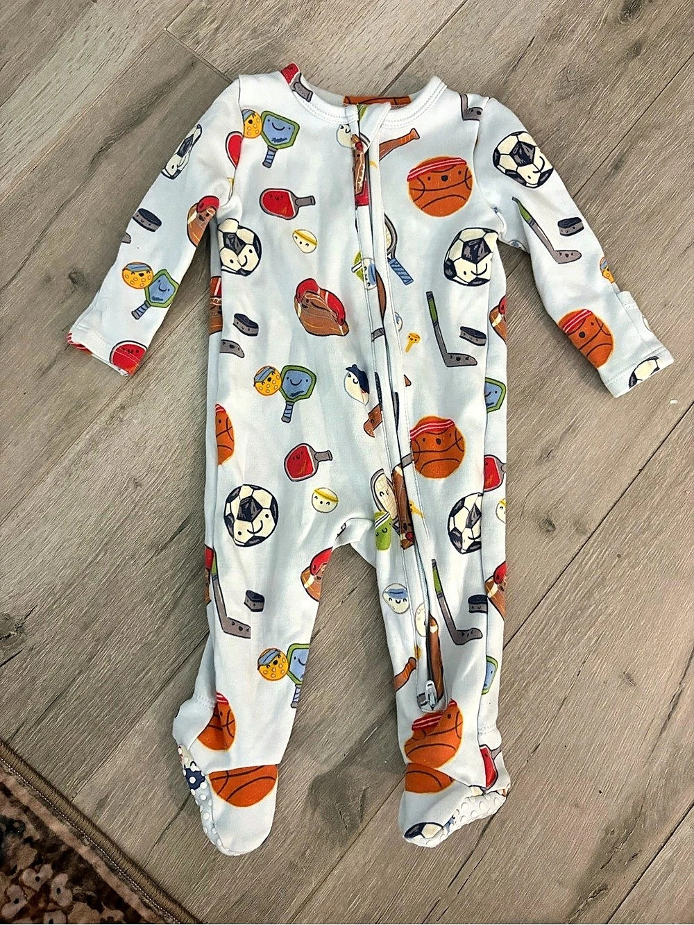 Angel Dear Sports Ball Friends 2 Way Zipper Footie 3-6M
